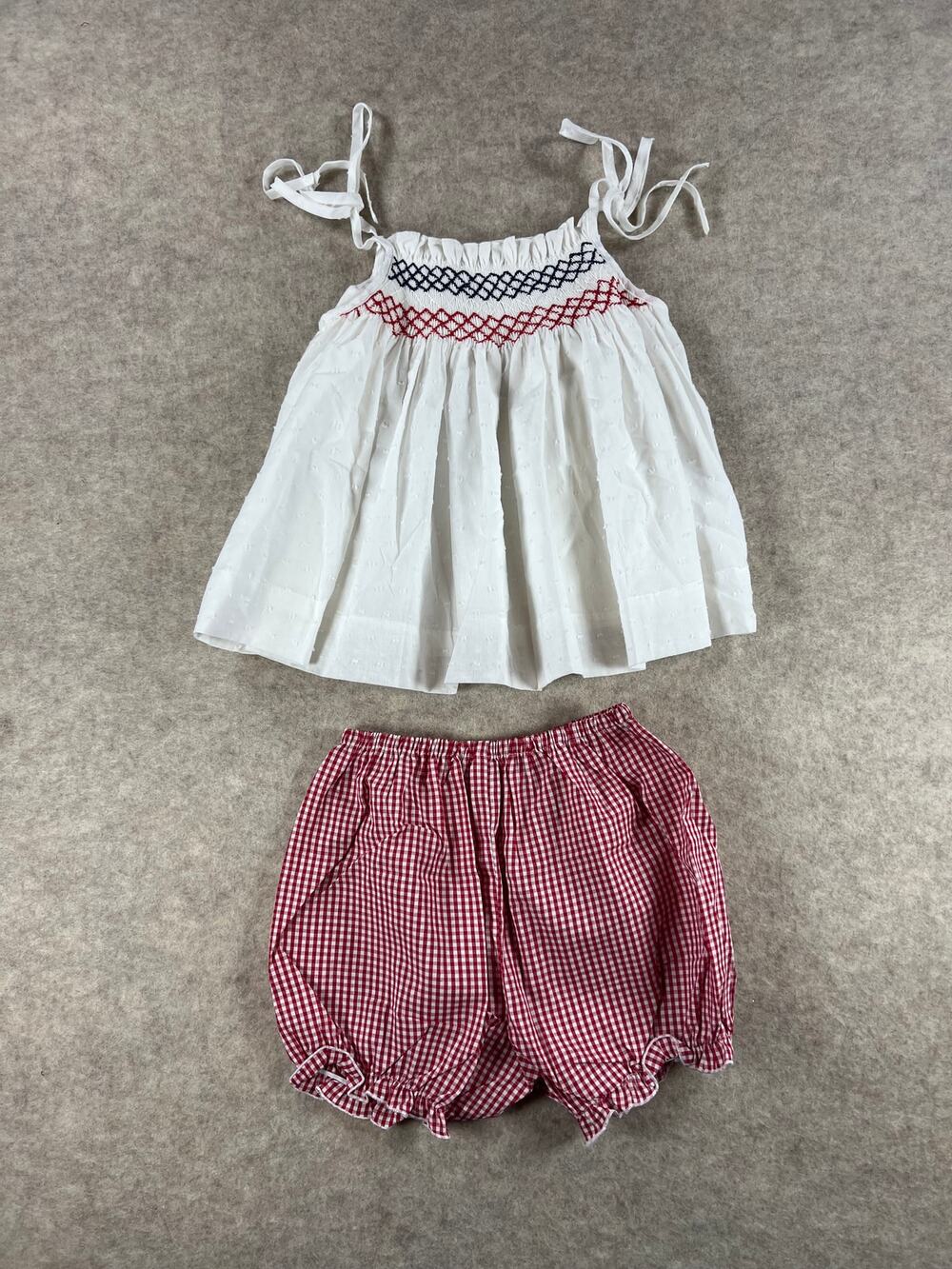 Smocked Sweets Star Spangled Bloomer Set Size 5T NEW